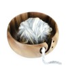 Wooden Yarn Bowl, Knitting Yarn Bowls with Holes Storage Handmade