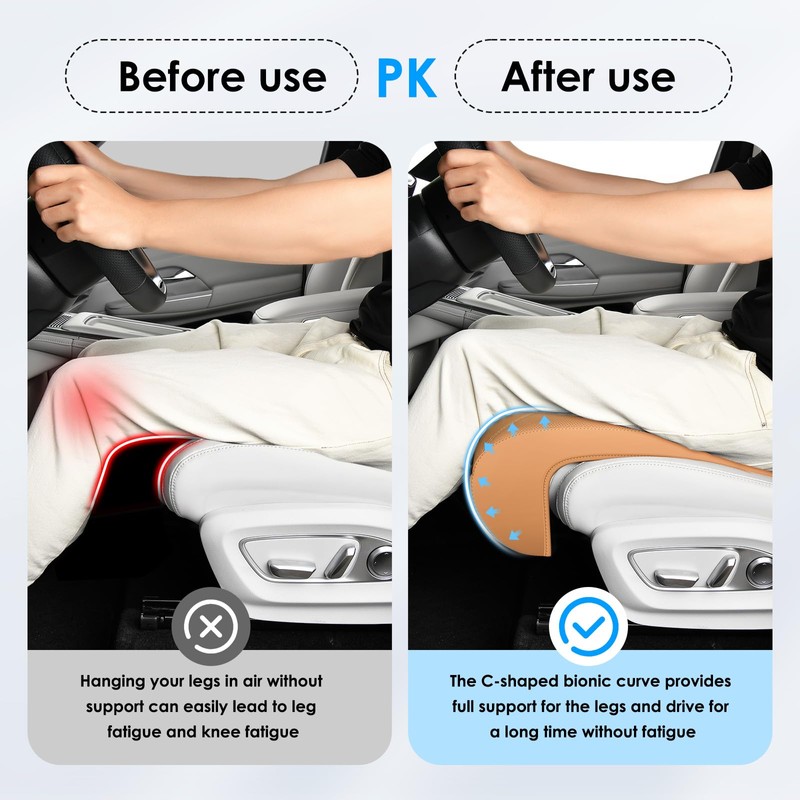 FLORICH Car Seat Extender Leg Extender Support Cushion for Driver