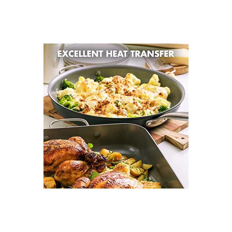 GreenPan Chatham Hard Anodized Healthy Ceramic Nonstick, 13" Frying Pan