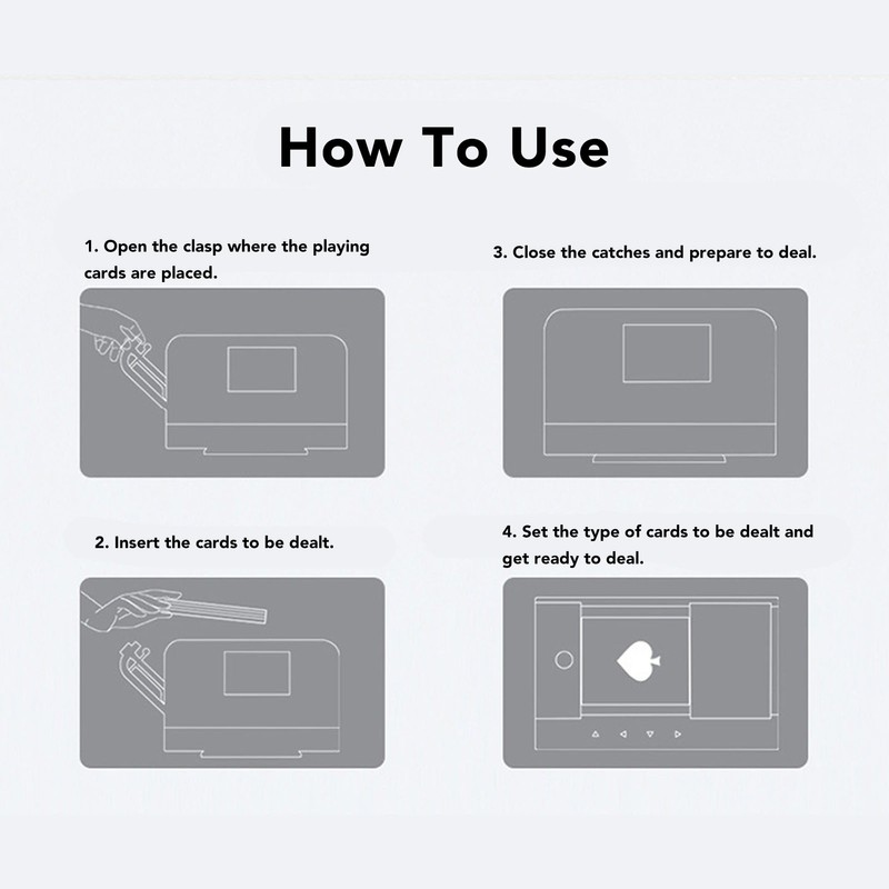 Playing Card Machine Smart Mini Automatic Deck Shuffler Electric Card