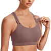 SYROKAN Women's Sports Bra Front Adjustable High Impact Support Padded