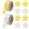 Whaline 1200Pcs Glitter Gold Silver Star Stickers Glitter Self Adhesive