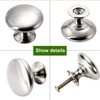 MSYU 30 Pack Cabinet Knobs, Brushed Nickel Cabinet Knobs Silver