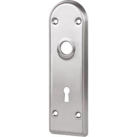 Paquete de 2 Placas de Cerradura de embutir semiovaladas para Puertas Interiores, reemplazo de Cubierta de pomo de Puerta de embutir de Estilo Antiguo, Placas embellecedoras de p
