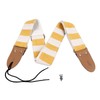 Guitar Strap Stylish Stripe Pattern Thickened Cotton Leather Adjustable Guitar