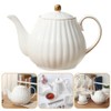 Alipis Ceramic Teapot Elegant White Tea Pot for Home Use