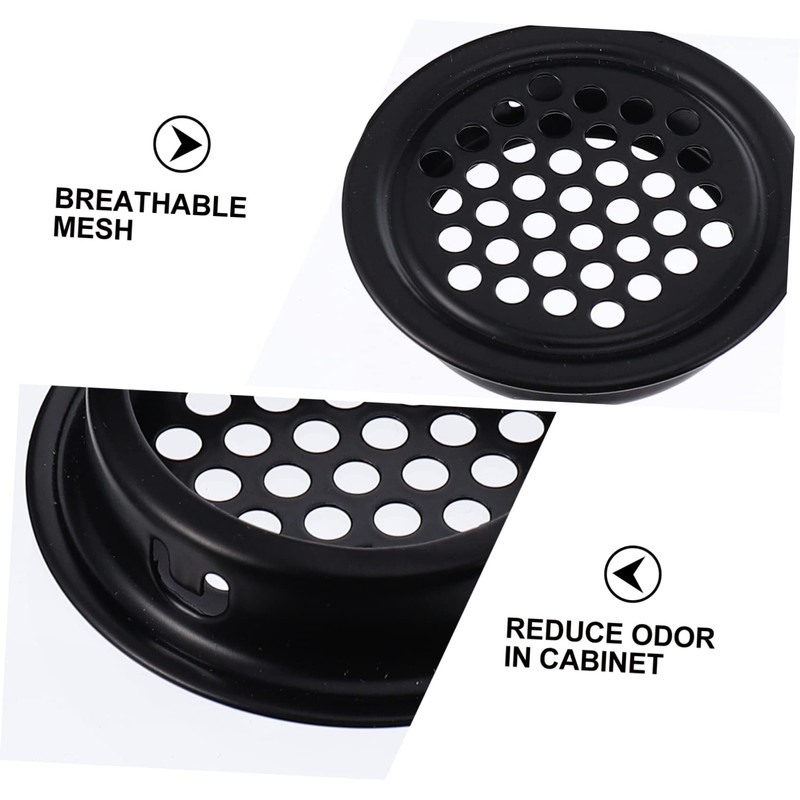 Operitacx 20 Pcs Stainless Steel Louver Round Vent Covers Flat