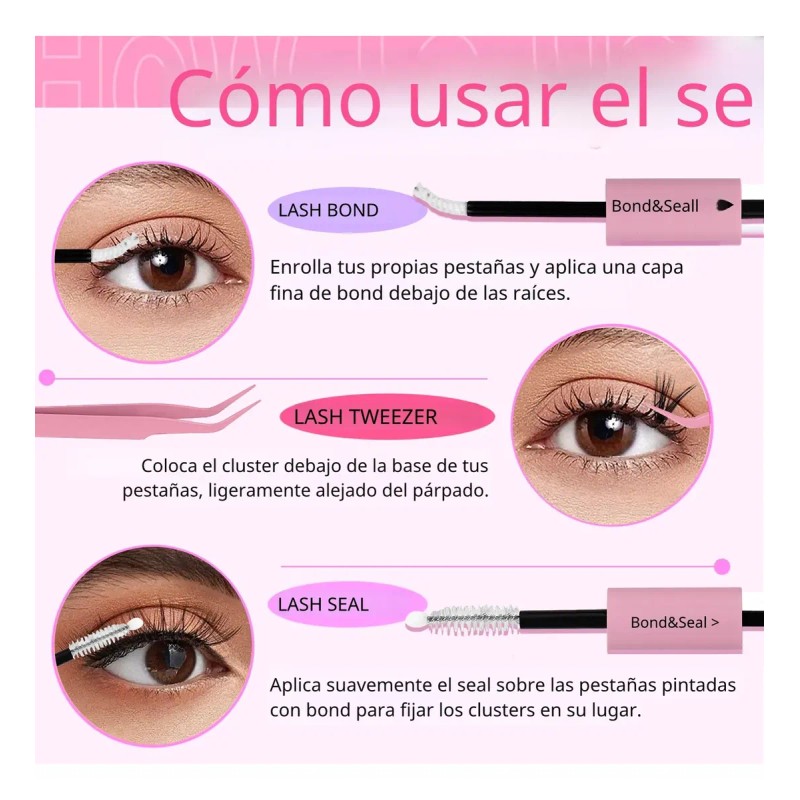 Kit De Extensión 640 Natural Lash Curl D 30d+40d+50d