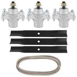 OCPTY Lawn Mower Deck Rebuild Kit, Mower Blade Rebuild Kit Fit for Toro 50 Timecutter SS5000 SS5035 SS5060 MX5000 MX5060, 1 Belt 3 Blades 3 spindle assembly