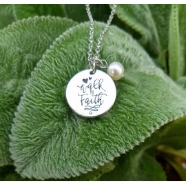 Unbranded Walk By Faith Necklace for Women Christian Jewelry 2 Corinthians 5:7