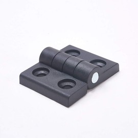 MroMax 2PCS Cabinet Gate Closet Door Hinge 2.24" x 1.81"(LxW) ABS Nylon Door Hinge Folding Hardware Heavy Duty Adjustable Self Closing Hinge Black