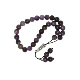 W41 Loose String Greek Komboloi Prayer Beads Worry Beads 10mm Amethyst Gemstone Handmade Design by Jeannieparnell