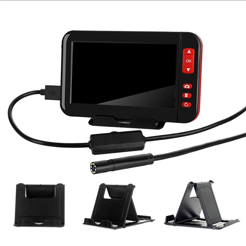 BRIGHTBOX Endoscope Inspection Camera, Industrial Borescope with 8mm Lens, 4.3