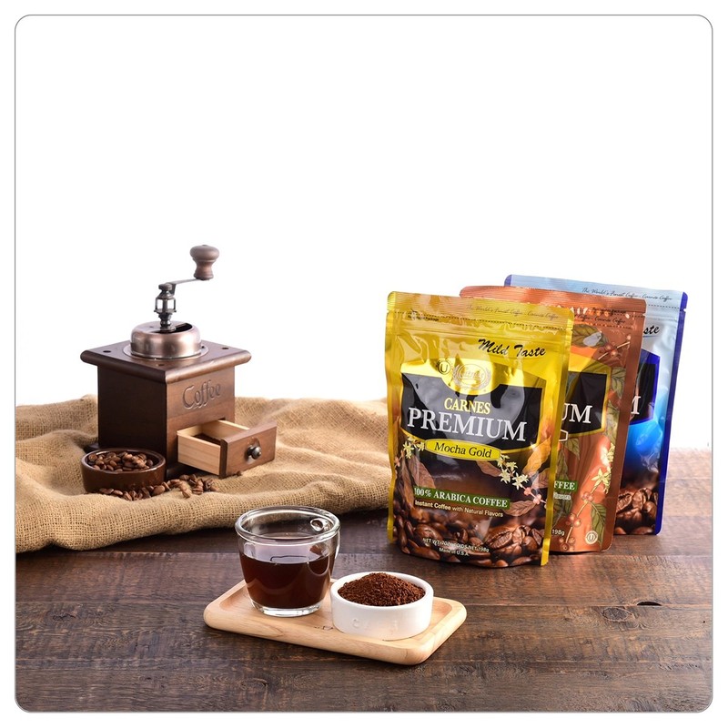 Carnes Premium Instant Coffee 100% Arabica Coffee (Mocha, 7oz_6 pack)