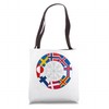 Nordic Flags Circle with Norse Vegvisir Compass Scandinavia Tote Bag