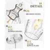 Audickic Pendant Lights Kitchen Island, Modern Brushed Nickel Hanging Lights
