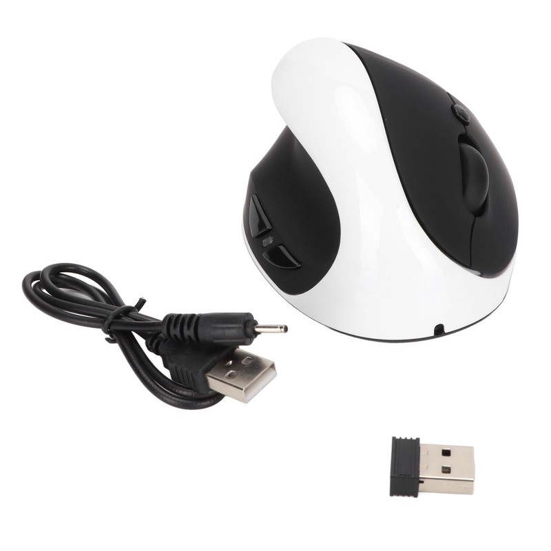 Left Hand Vertical Mouse 2.4G Wireless Vertical Ergonomic Mouse Rechargeable