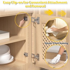 Onemake 20 Pack 1/2" Overlay Soft Close Cabinet Hinges, Clip-on Plate, 105° Smooth Slow Self Closing, 3D Adjustment, Face Frame Concealed Hardware Replacement, Hidden Hinge for Kitchen Cupboard