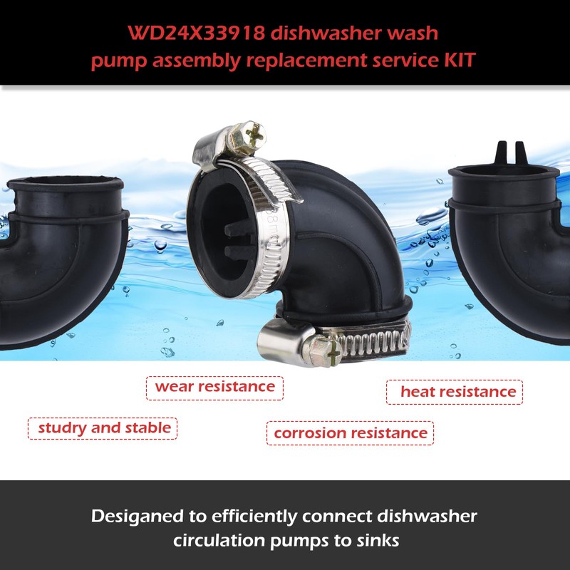 FeimiChen WD24X33918 Dishwasher Circulation Pump to Sump Elbow Hose with
