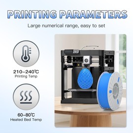 PINBALL PETG 3D Printer Filament 1.75mm High Precision Durable Strong Filament Mith Better Flow Dimensional Accuracy +/- 0.02mm Suitable for Most FDM 3D Printers 4 Kilograms Yellow, Blue,Pink, Purple