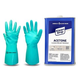 Acetone 16oz Premium Industrial-Grade Klean Strip Acetone Solvent for Cleaning, Stripping, Thinning, Fiberglass & Epoxy Resin Versatile Paint & Adhesive Remover Bundled with Omni Depot Gloves