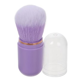 Brocha de Maquillaje Retráctil Portátil para Polvos y Rubor | ,Mini Pincel de Viaje con Cerdas Suaves, Tamaño Compacto y Color Púrpura