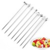 Cocktail Picks Stainless Steel Set of 8 Silver Hors D'oeuvres
