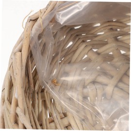 Totority 2pc Rustic Wicker Hanging Basket Set Garden Decor for Outdoor Wall Flower Baskets Handle for