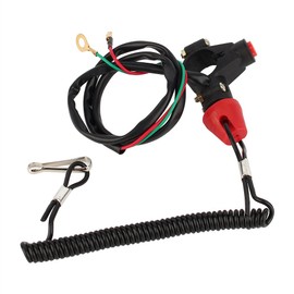 Ymiko Kill Switch Engine Cord Lanyard Kill Stop Switch Safety Tether 12V CO For Motor ATV Boat Mini Quad ATV Jet Ski