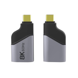 PremiumCord 8K USB-C to HDMI Adapter M/F, HDMI 2.1, UHD 8K 4320p 60Hz, 4K 2160p 144Hz, HDR10+, HDCP 2.3, 48 Gbps, Aluminium Housing, Space Grey