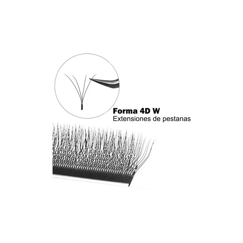 Extensiónes De Pestañas Nagaraku W Shape 4d Mix 8-15mm