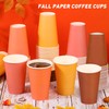 80 Pcs 12 oz Orange Disposable Coffee Cups with Lids