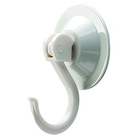 NL HOME Wreath Hangers for Glass Door or Window, 2-Pack Strong Suction Cup Utility Hooks, Cream