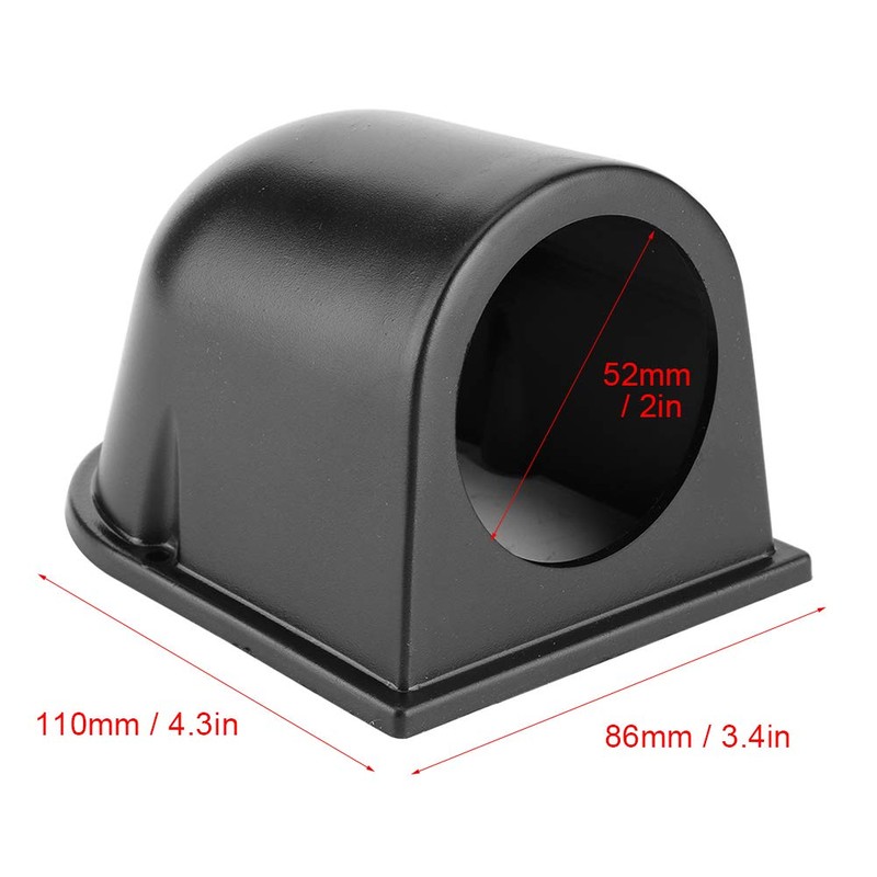 52mm 2in Single Hole Gauge Mount Holder Cup Universal Black