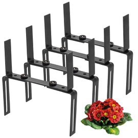 com-four® 4x flower box holder for balcony parapets and railings - flexible metal fastening for plant boxes - 2-way adjustable - no drilling (anthracite)