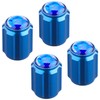 HASEPRO CAV-2B Magical Carbon Air Valve Cap, Blue/Blue, 4 Pieces