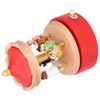 Wooden Music Box Musical Box Rotating Horse Shaped Wood Crafts