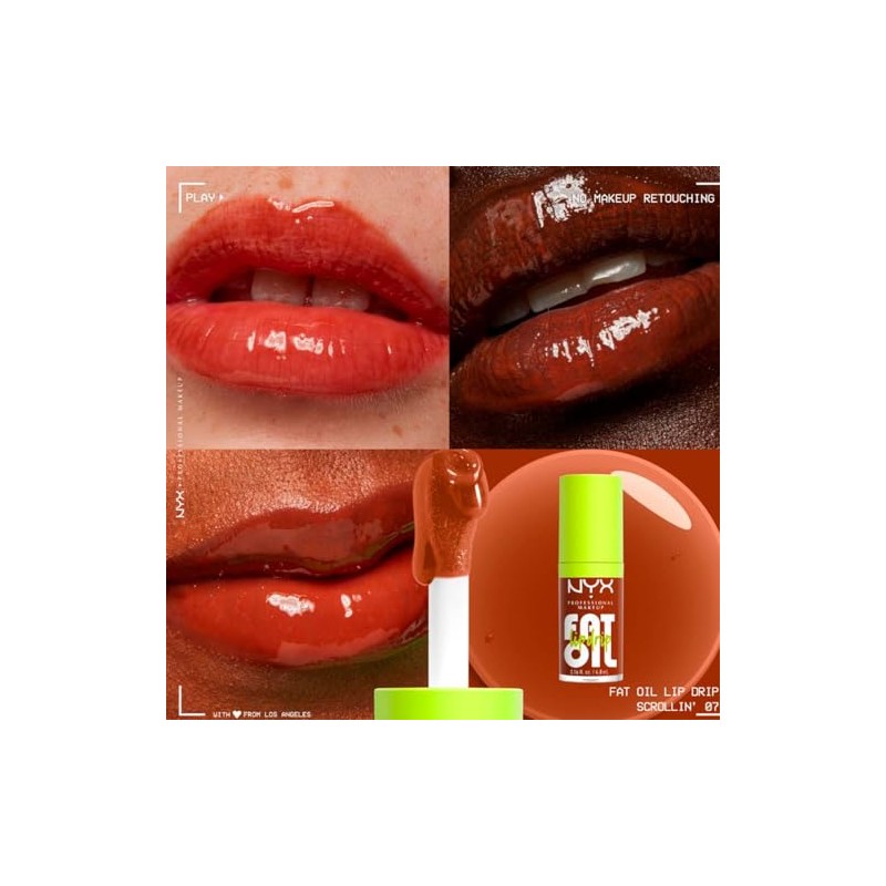 NYX PROFESSIONAL MAKEUP Fat Oil Lip Drip Gloss Tono Scrollin,