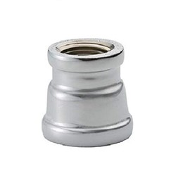 Chrome Plated Brass Pipe Fitting, Reducing Coupling, 3/4" X 1/2" NPT Female
