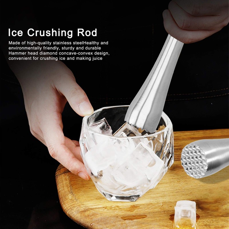 CYTGOUPER Ice Crushing Hammer, Stainless Steel Ice Mallet, Ice Picks