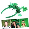 KOMBIUDA Saint Patrick's Day Headband for Women Festive Shamrock Hair
