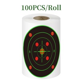 100 Pack 6-Inch Shooting Targets Stickers – Fluorescent Green Reactive Splatter Targets for Target Practice, Indoor & Outdoor Range Training(Round – 6 Inch)