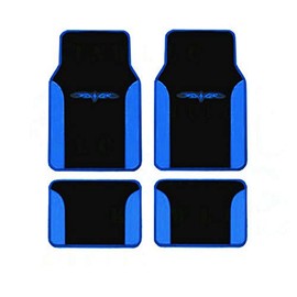 Tribal Tattoo Design Car Floor Mats 2 Tone Universal Carpet Vinyl 4 Pcs Car Truck (Blue)