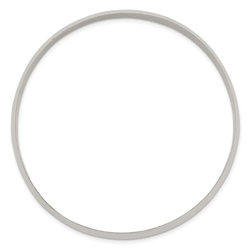 Diamond2Deal 925 Sterling Silver 6.25mm Solid Plain Slip-On Bangle Bracelet