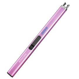 RAYONNER Candle Lighter Electric Lighter USB Lighter with Safety Switch Rechargeable Flameless Plasma (1 Pack - Pink)