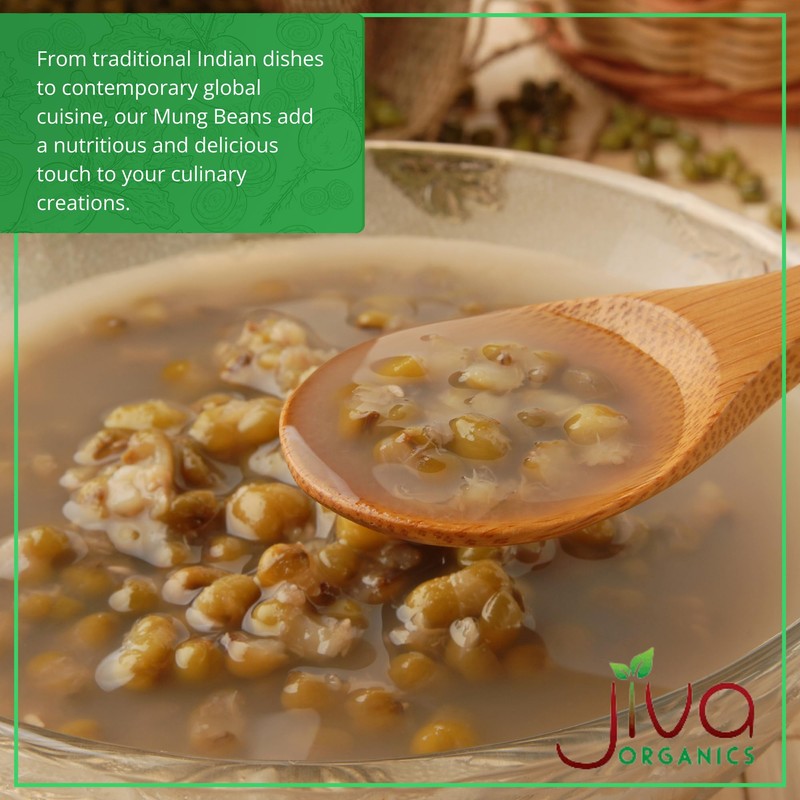 Jiva Organic Mung Bean - Mung Moong Beens Whole for