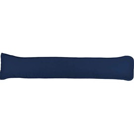Prime Lines UK Hollowfibre Draught Excluder Stopper Cushion - Heavy Door Stopper Cushion For Bottom Door/Window - Guard Insulator - 90x18cm (Navy)