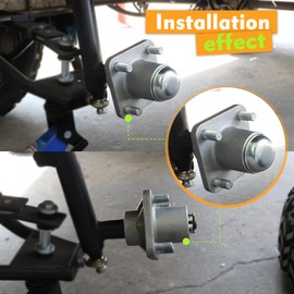 CLUBRALLY Golf Cart Front Wheel Hub Kit and Bearings Seals, Front Hub Assembly for 1981-2003 Club Car DS Gas & Electric Golf Cart, OEM#1011892 (2 PCS)