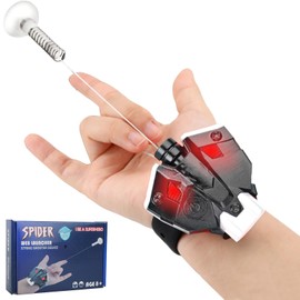 AKLOPE Web Launcher String Shooters Toy, Cool Gadgets Spider String Shooter Real Silk Superhero Role-Play Cool Stuff Fun Toys Great -Perfect Christmas & Birthday Gift (Black+White)