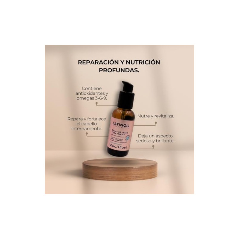 Latinoil Protección Calor Total Kit/Thermo Protector 250 ml, Chia Oil